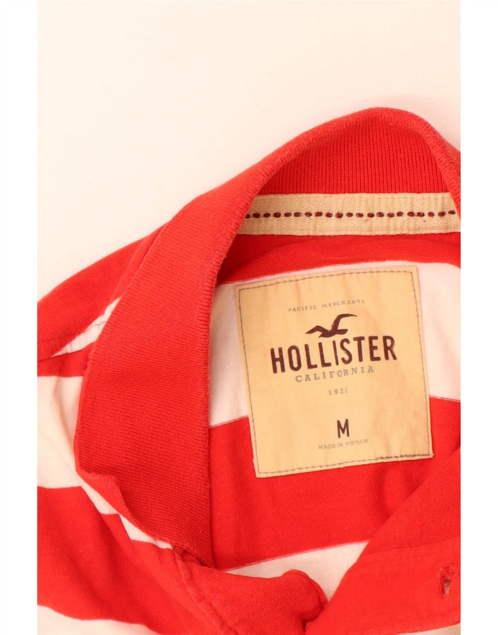 HOLLISTER Poloshirt til mænd Medium rød stribet