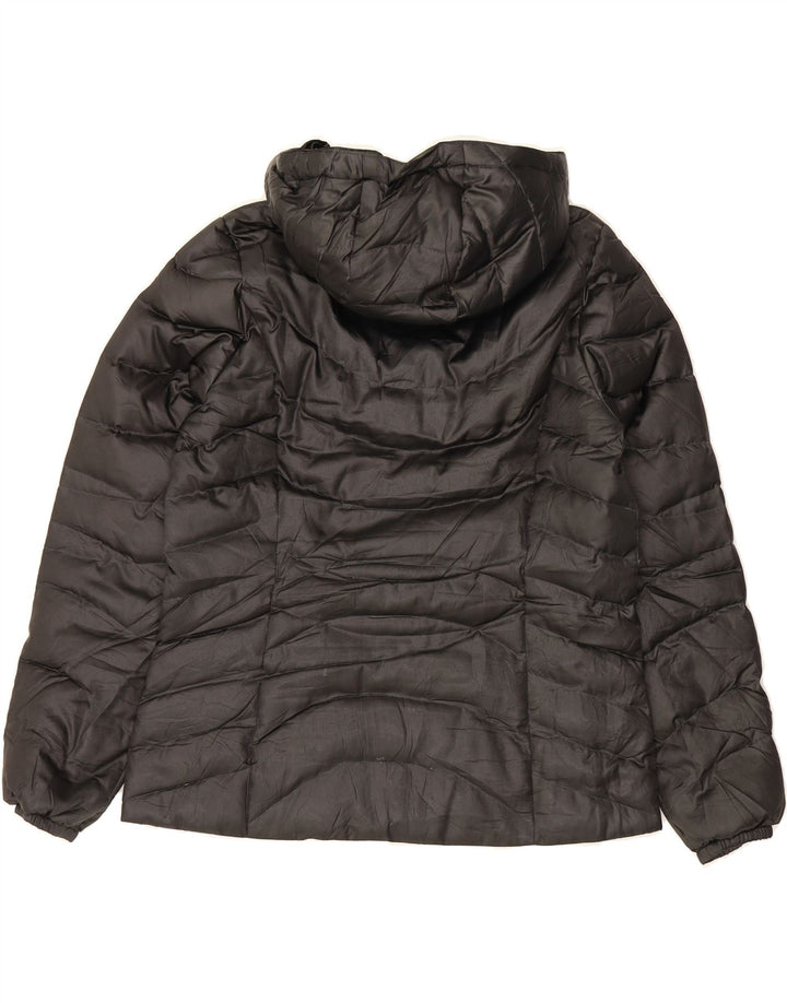 EDDIE BAUER Womens Hooded Padded Jacket UK 16 Large Black Polyester Vintage Eddie Bauer and Second-Hand Eddie Bauer from Messina Hembry 