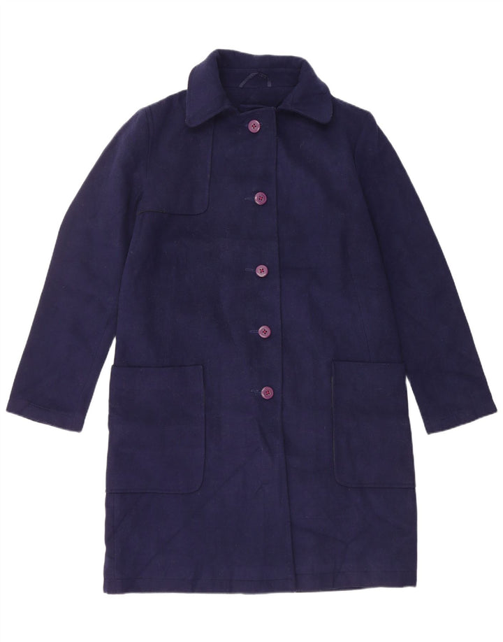 Marks & Spencer Dame Overfrakke UK 10 Small Navy Blue