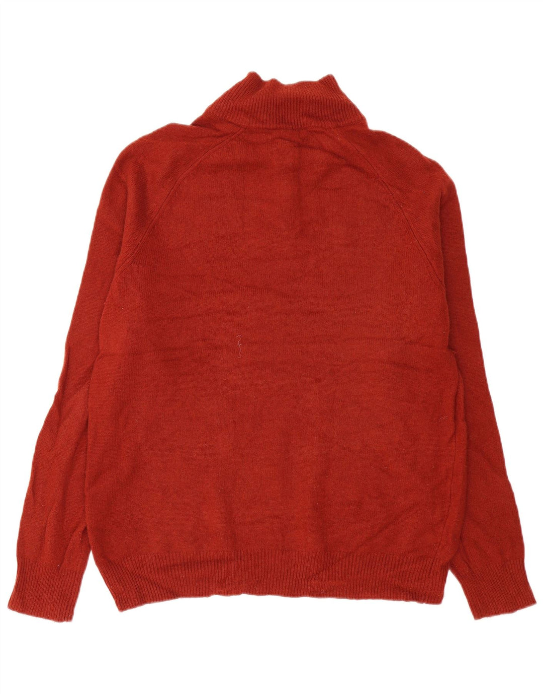 John Lewis Herre Zip Neck Jumper Sweater XL Rød lammeuld