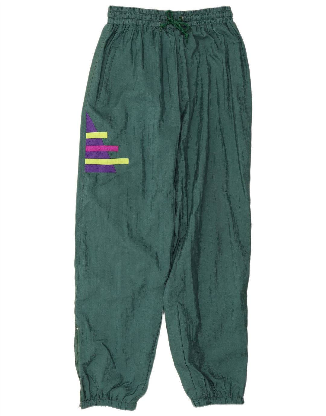 Vintage træningsdragt bukser til mænd Joggers store grønne geometriske polyamid