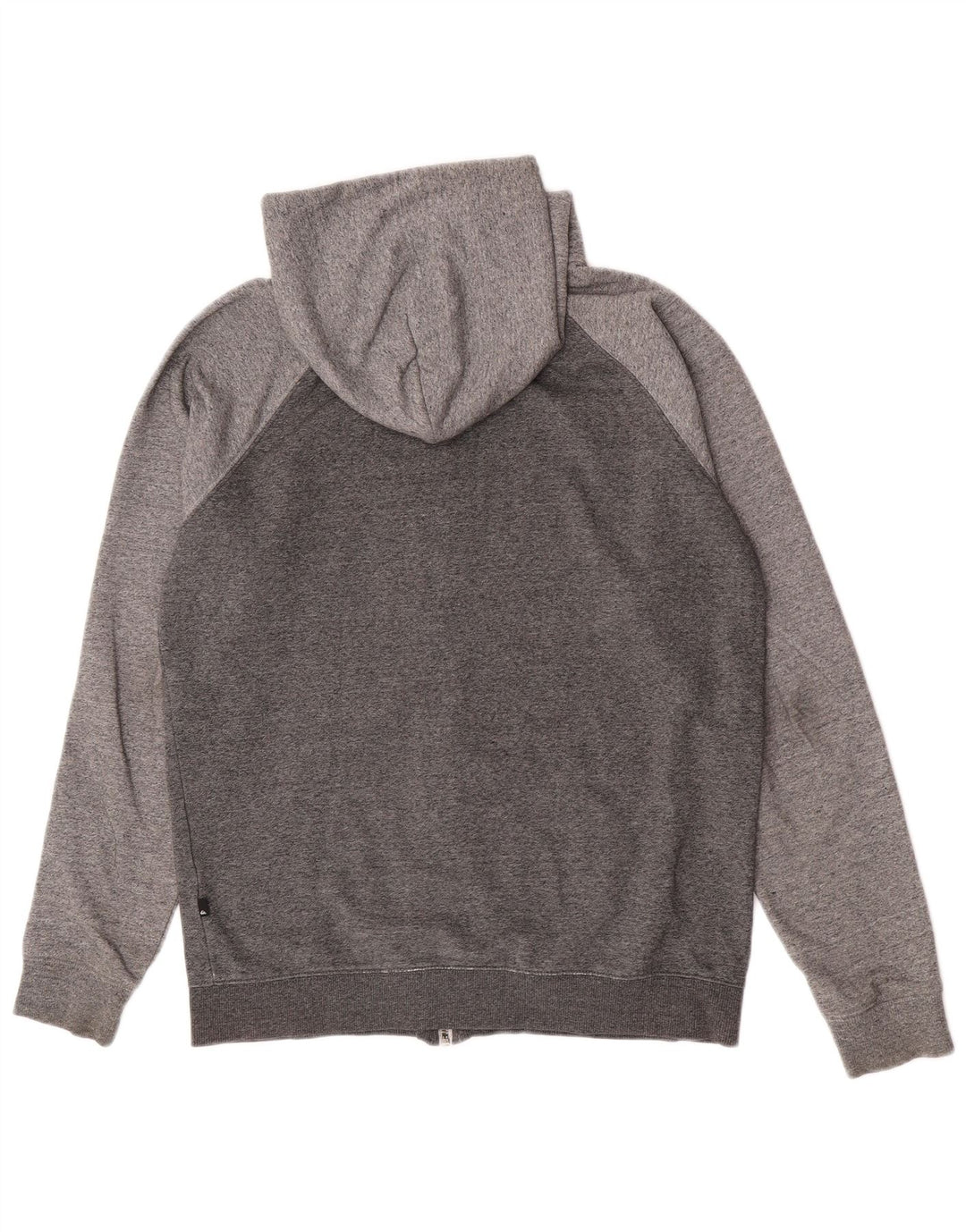 QUIKSILVER Hættetrøje med lynlås til mænd mellemgrå Colourblock Bomuld