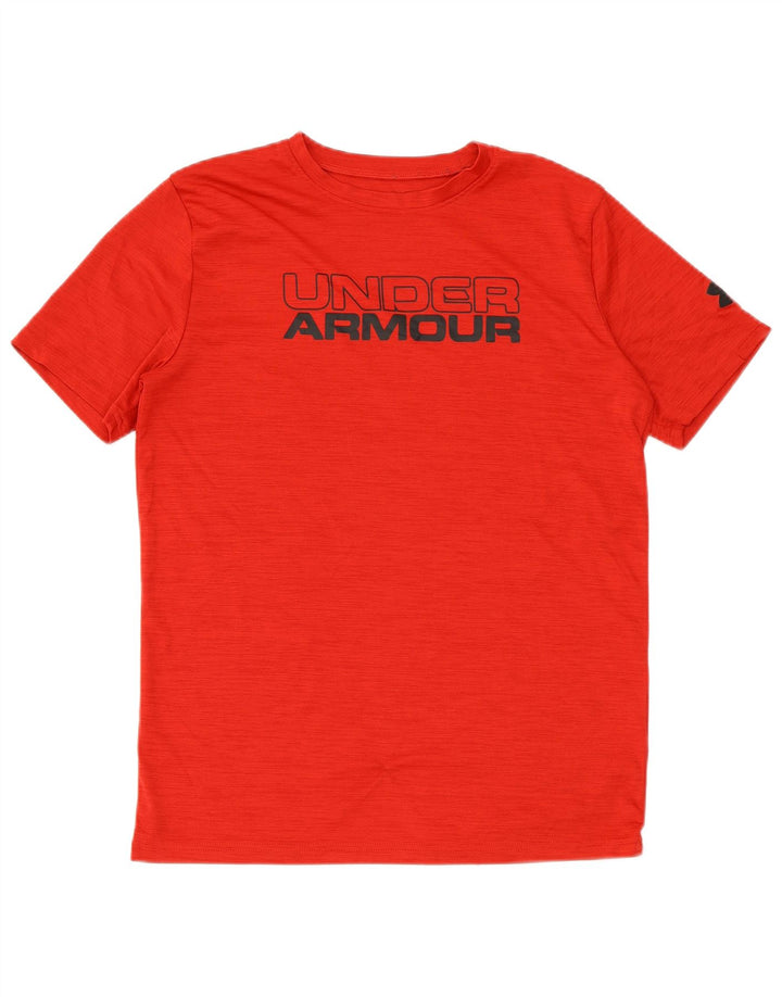 UNDER ARMOUR Grafisk T-shirt drenge top 13-14 år XL rød nålestribe