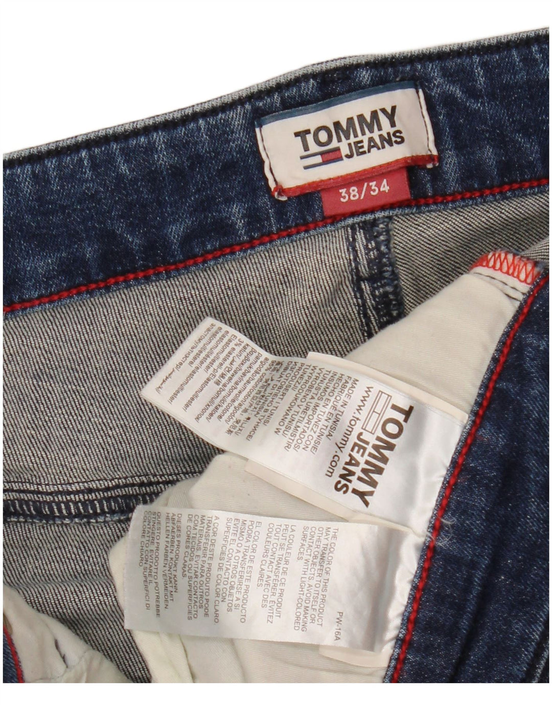 TOMMY HILFIGER Slim Jeans til mænd W38 L34 Blå Bomuld