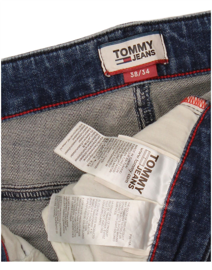 TOMMY HILFIGER Slim Jeans til mænd W38 L34 Blå Bomuld
