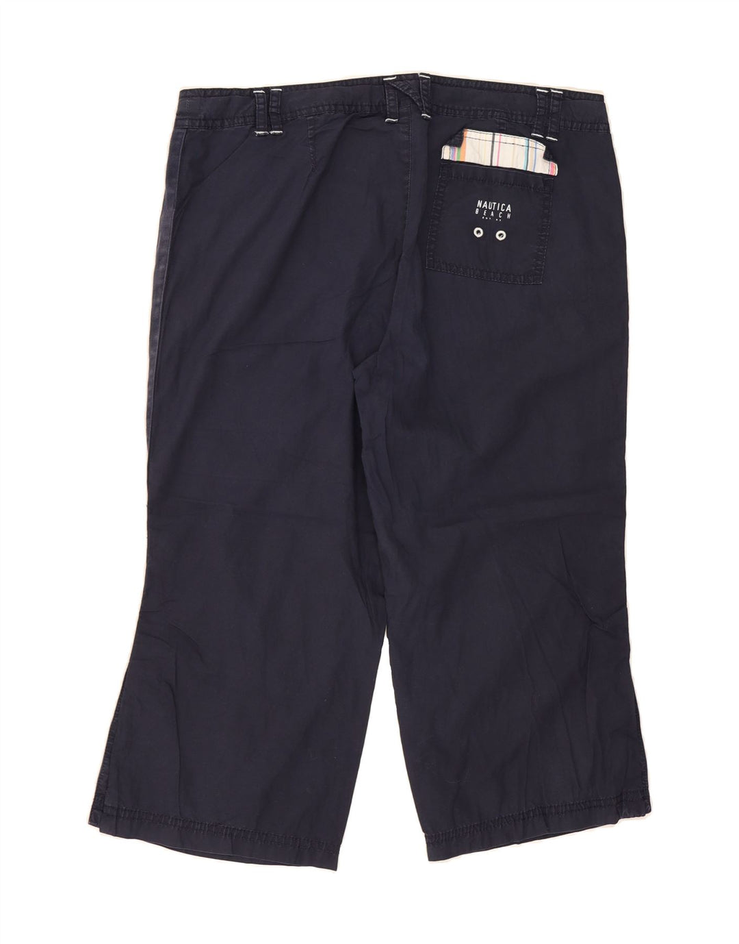NAUTICA Womens Straight Capri Trousers US 8 Medium W32 L20 Navy Blue Vintage Nautica and Second-Hand Nautica from Messina Hembry 
