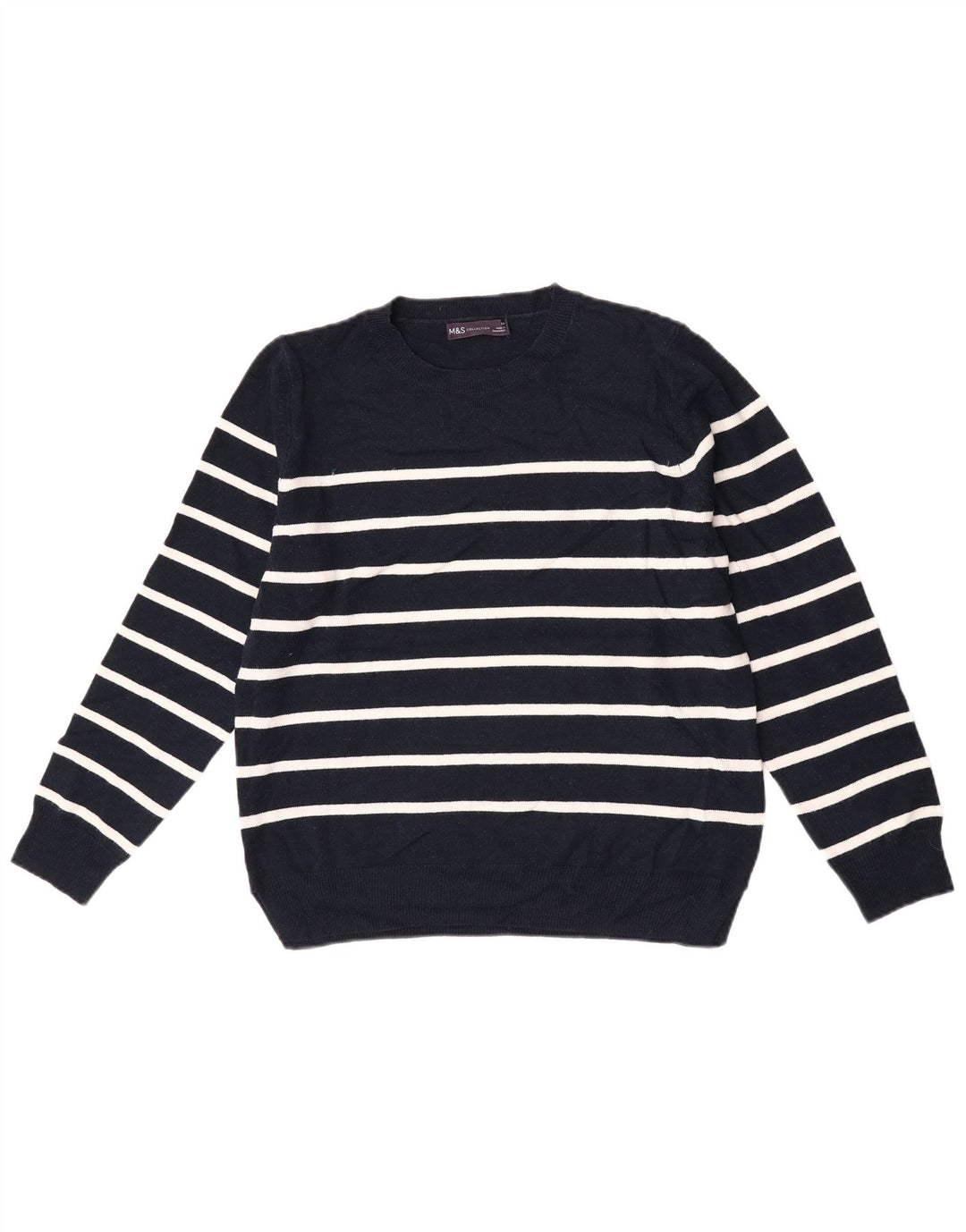 Marks & Spencer Dame sweater med rund hals DK 14 Medium Navy Blue
