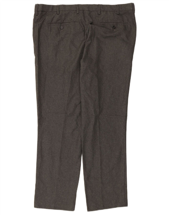 MARKS & SPENCER Slim Fit Chinobukser til mænd W40 L29 Grå polyester