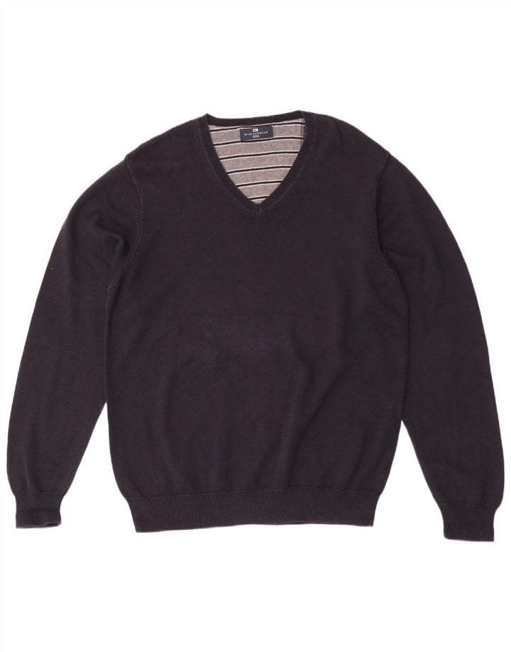 Marks & Spencer Herre Blue Harbor V-hals sweater Large Navy Blue