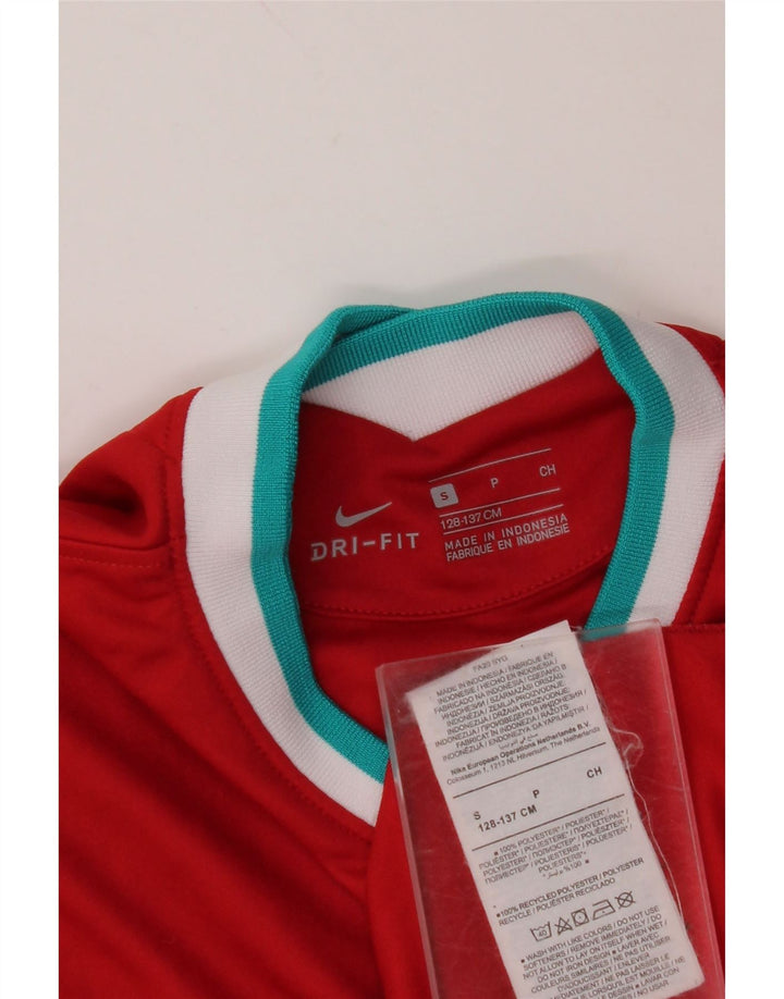 NIKE drenge Liverpool grafisk T-shirt top 8-9 år Lille rød farveblok