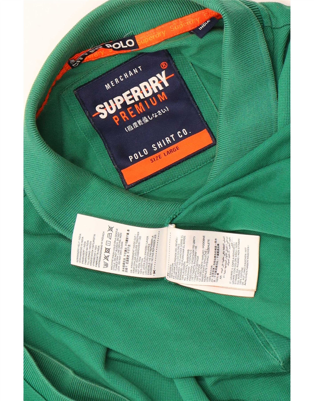 Superdry Poloshirt til mænd Stor grøn bomuld