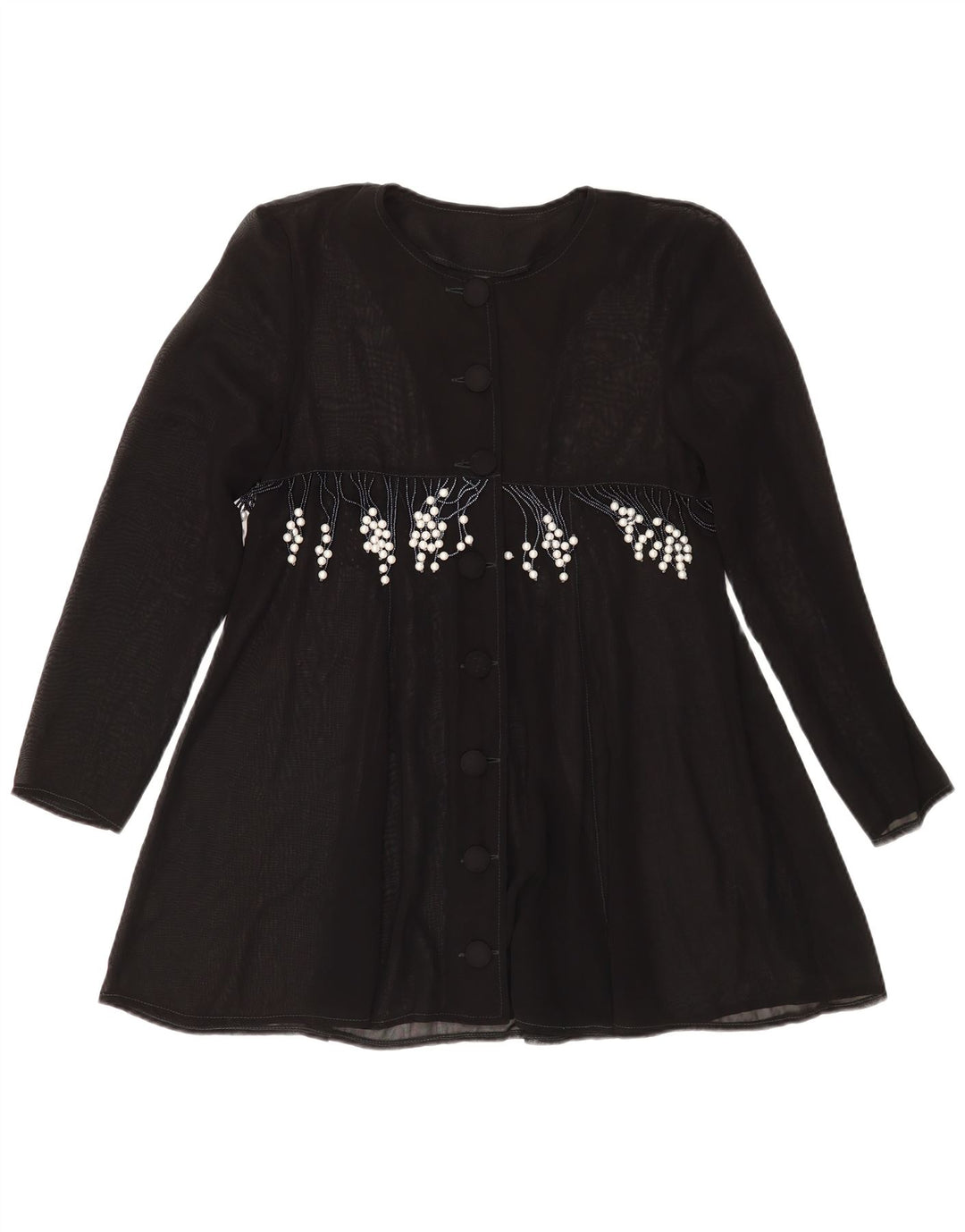 Vintage dameskjortebluse UK 14 Medium Black