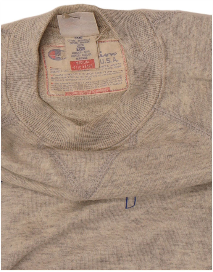 Champion Girls Grafisk Oversized Sweatshirt Jumper 9-10 år Medium Grå