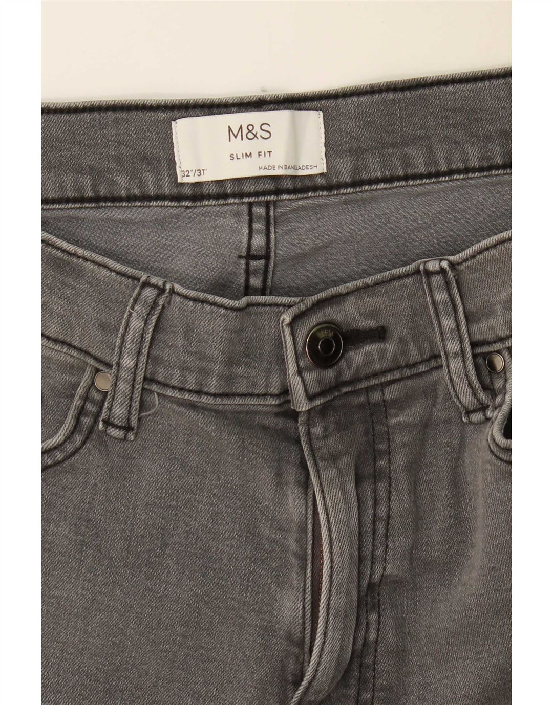 Marks & Spencer Slim Jeans til mænd W32 L31 Grå