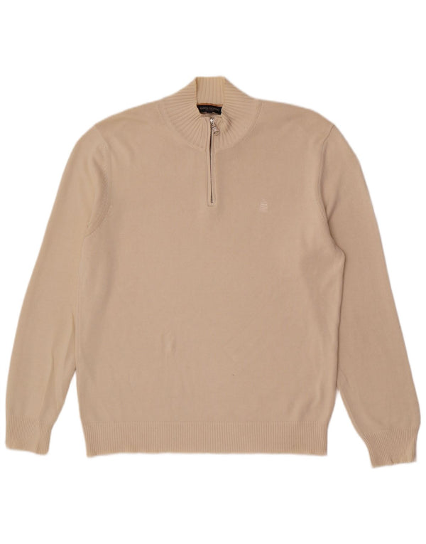 Marina Yachting Herre Zip Neck Jumper Sweater XL Beige