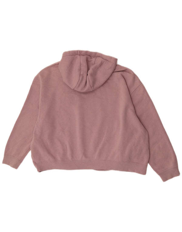 Nike Dame Grafisk Oversized Hoodie Jumper UK 16 Large Pink Bomuld