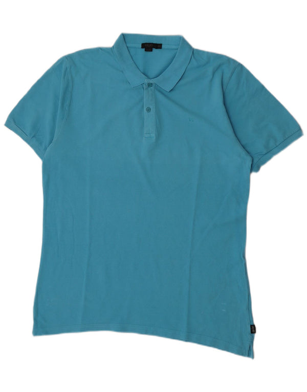 Liu Jo Herre Slim Fit Polo Shirt 2XL Blå Bomuld