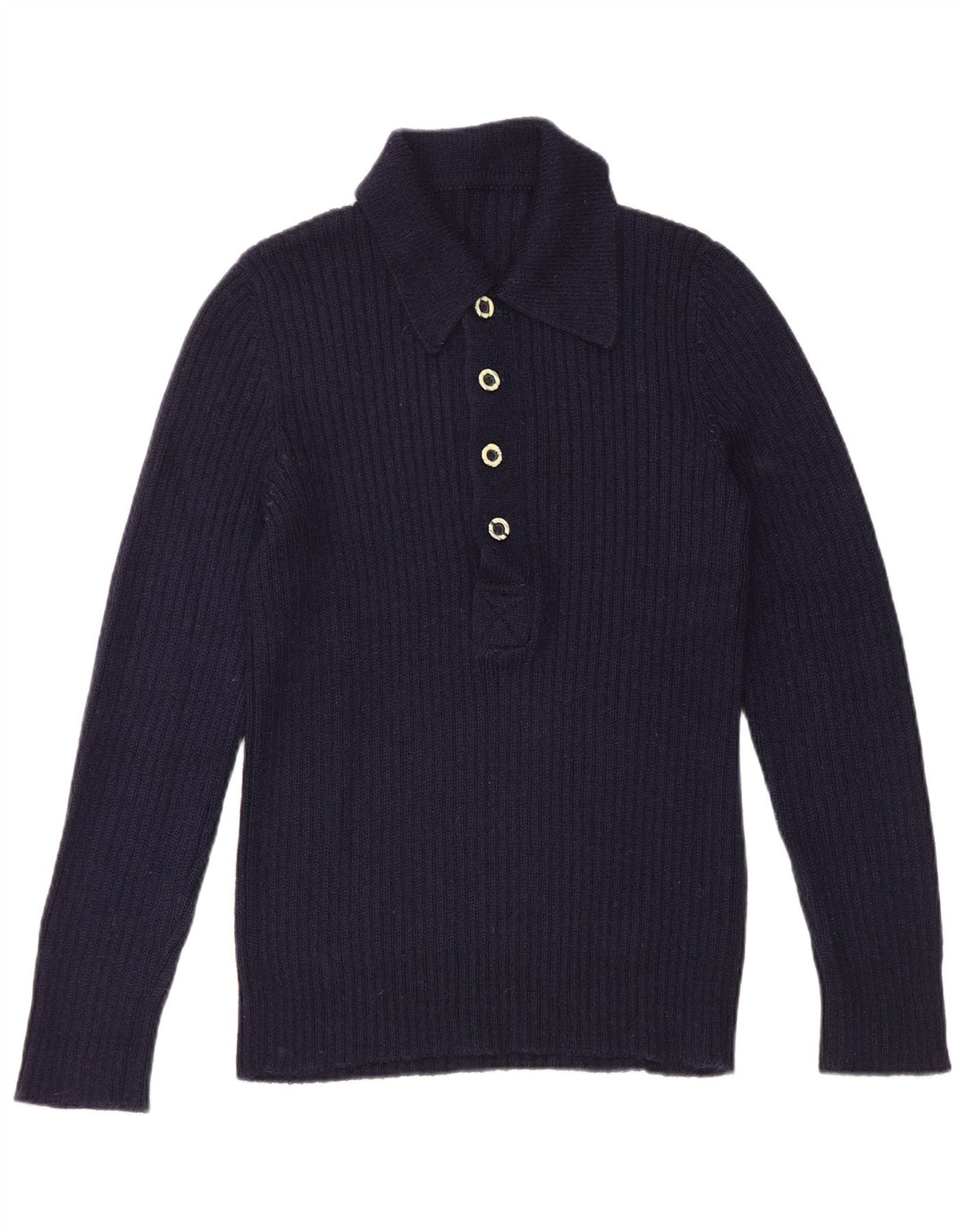 Vintage herre polo hals sweater lille marineblå