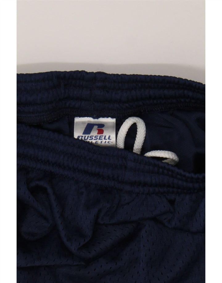 RUSSELL ATHLETIC Boys Sport Shorts 7-8 Years Medium Navy Blue Polyester Vintage Russell Athletic and Second-Hand Russell Athletic from Messina Hembry 
