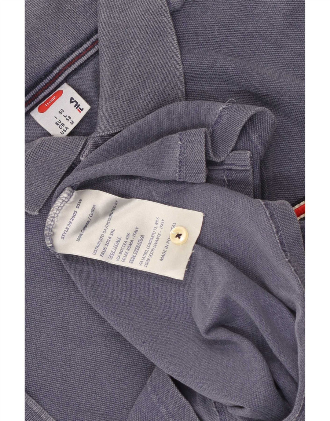 Fila Polo Shirt til mænd IT 58 Medium Blå Bomuld