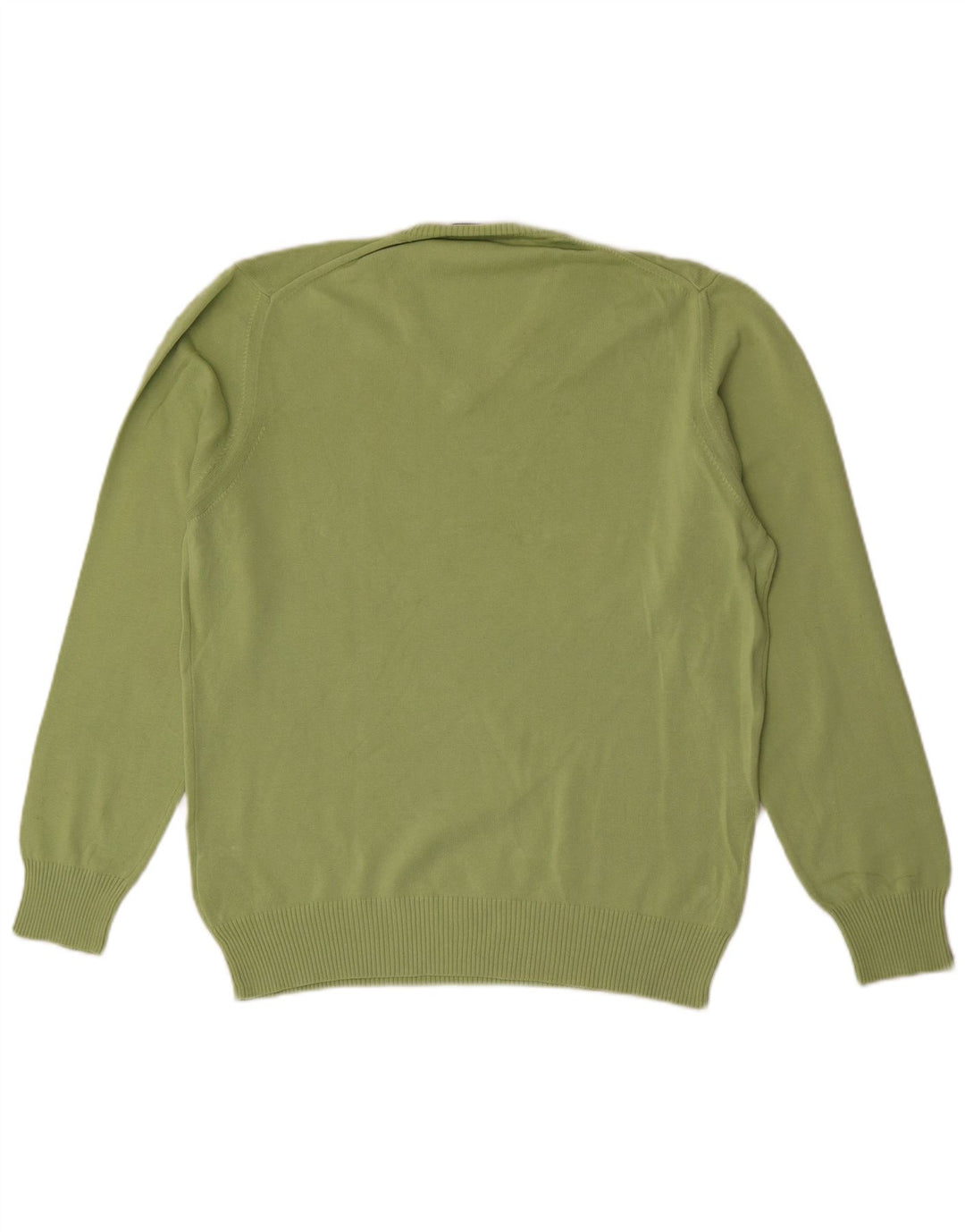 Zara Herre V-hals sweater Stor grøn bomuld