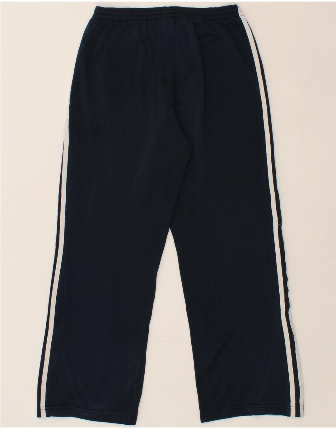 ADIDAS Boys Tracksuit Trousers 11-12 Years Navy Blue Colourblock Polyester Vintage Adidas and Second-Hand Adidas from Messina Hembry 