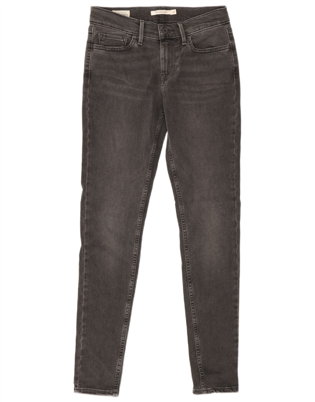 Levi's Dame 721 Skinny Jeans W27 L32 Grå Bomuld