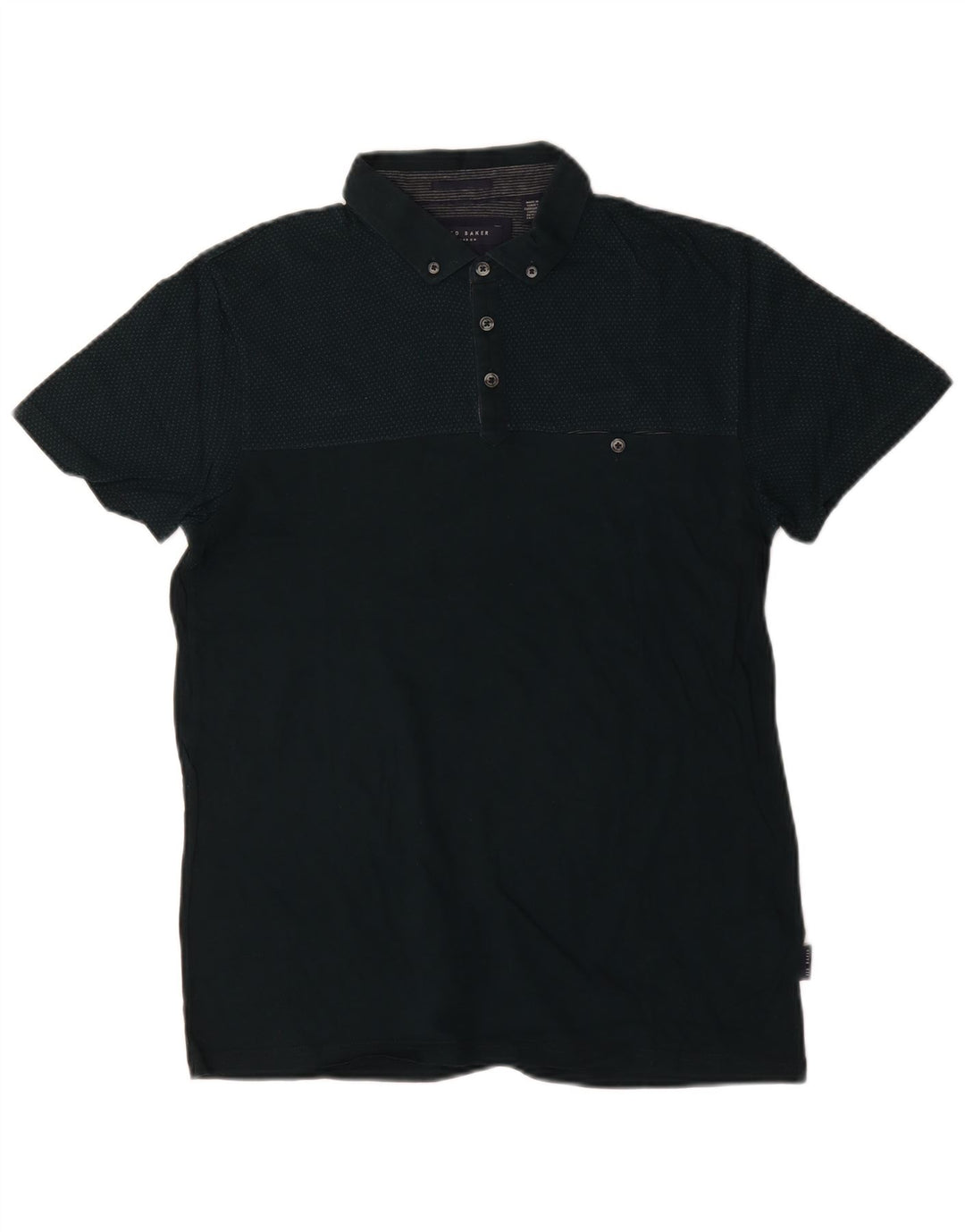 Ted Baker herre poloshirt str. 3 Medium Grøn Flecked Bomuld