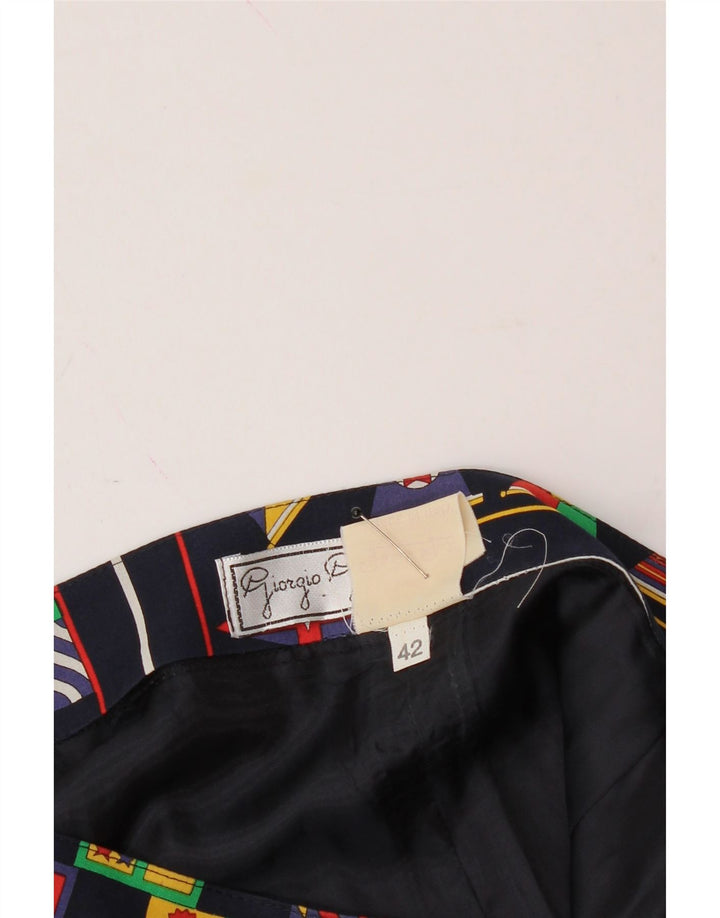 GIORGIO GRATI Womens Straight Skirt IT 42 Medium W28  Navy Blue Vintage Giorgio Grati and Second-Hand Giorgio Grati from Messina Hembry 