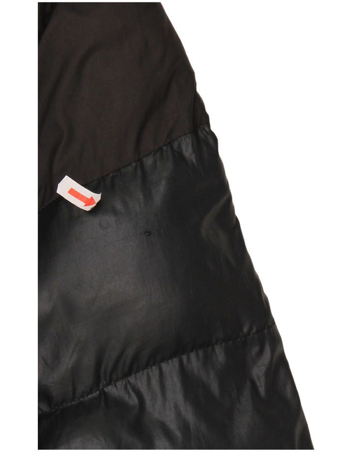 ADIDAS Polstret hættejakke til kvinder UK 16 Large Black Colourblock Polyester