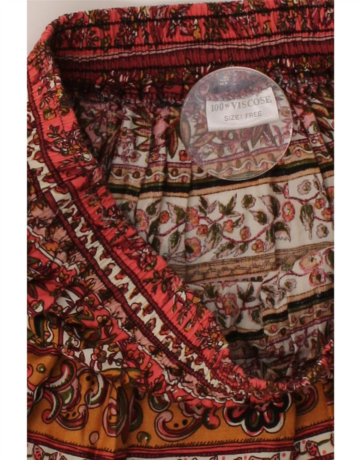 VINTAGE Womens Flared Skirt One Size W26 Multicoloured Paisley Viscose Vintage Vintage and Second-Hand Vintage from Messina Hembry 