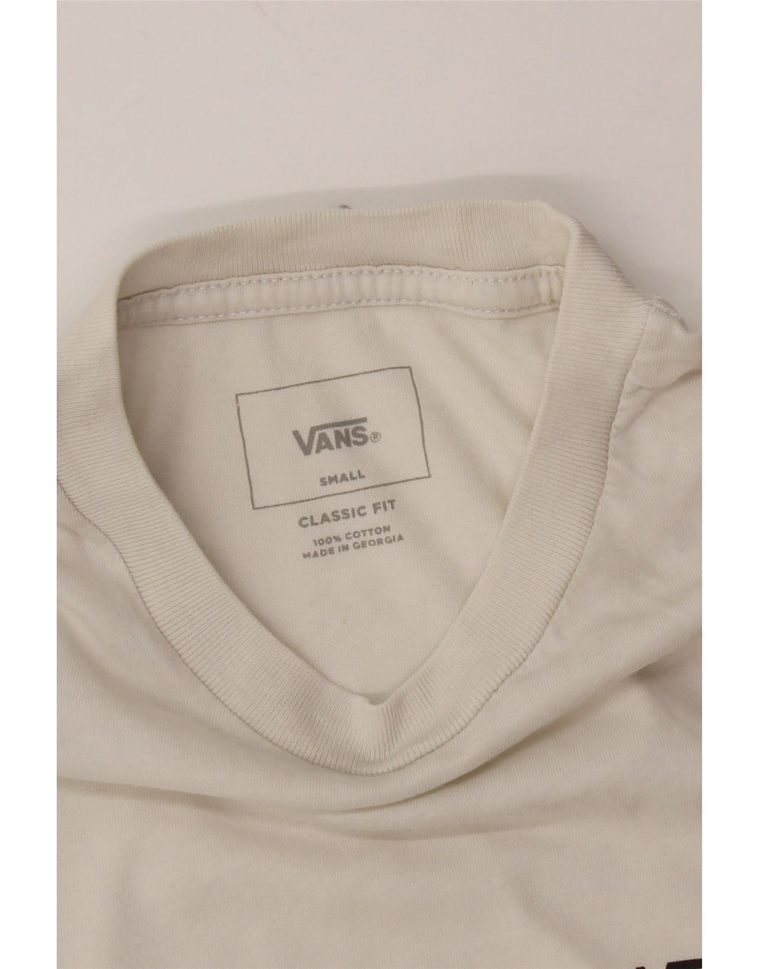 VANS Herre Classic Fit T-Shirt Top Lille Sort Colourblock Bomuld