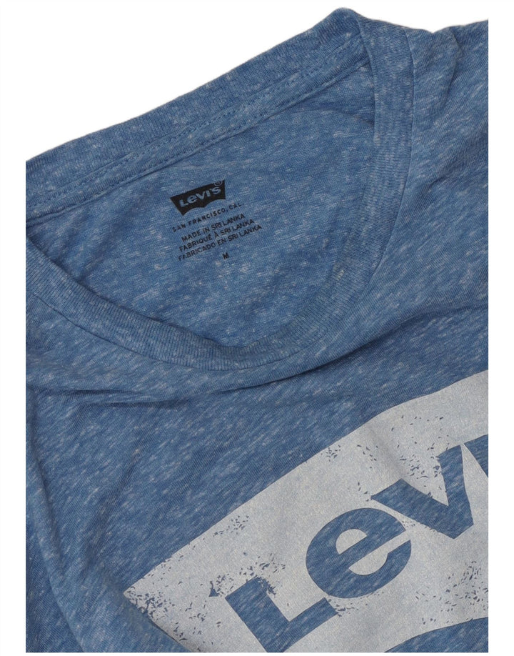 Levi's Herre grafisk T-shirt Top Medium Blue Flecked