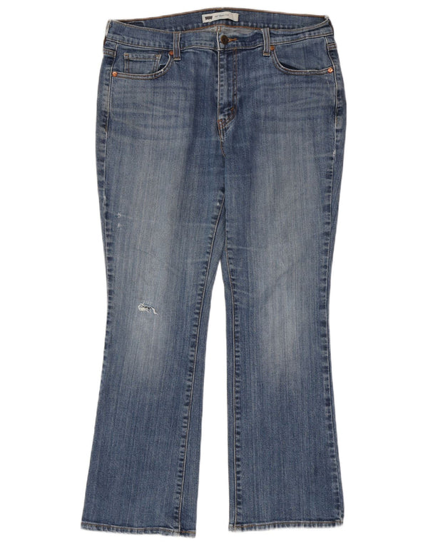 LEVI'S Dame 515 Højtaljede Bootcut Jeans US 14 XL W32 L28 Blå