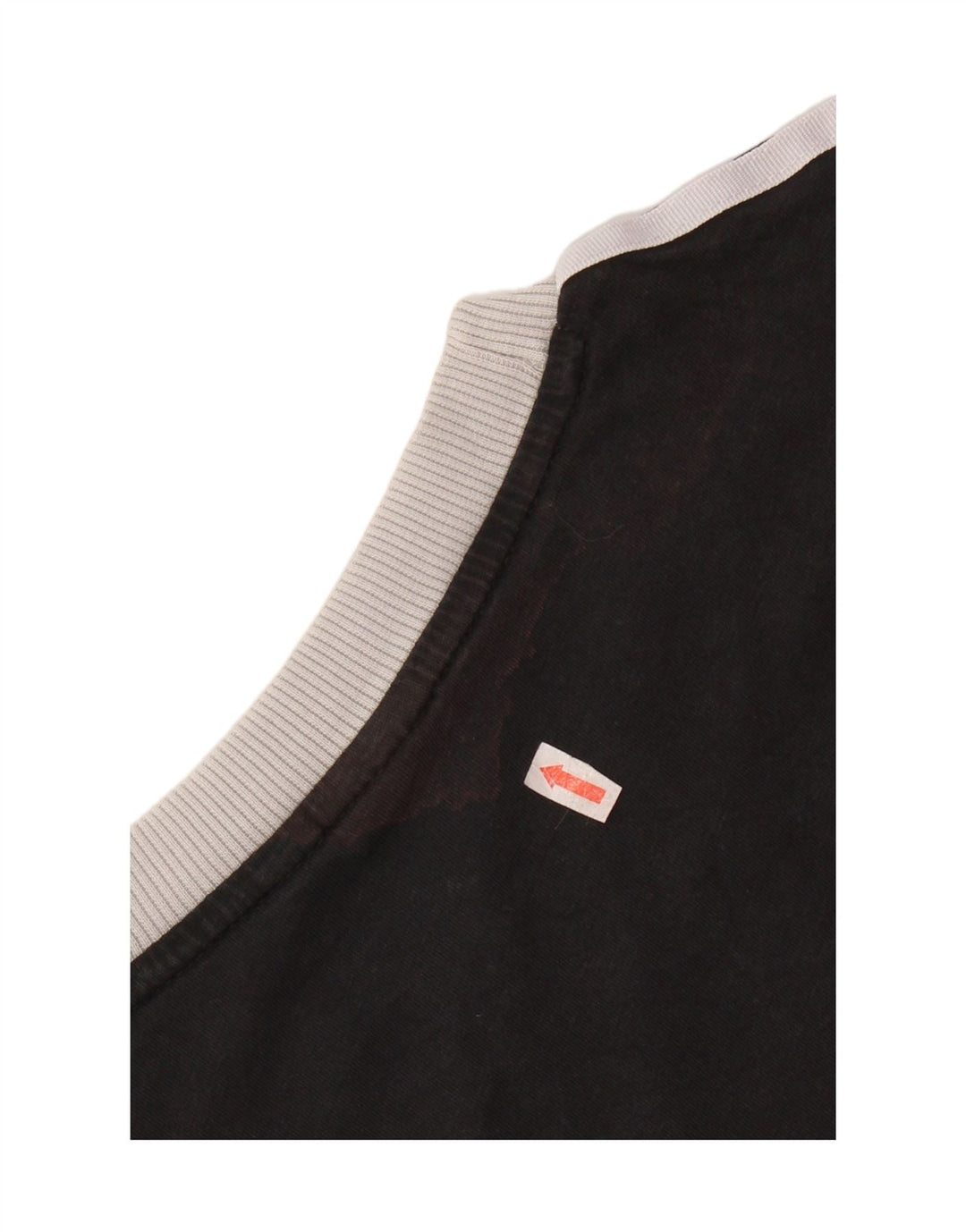 ADIDAS Dame T-Shirt Top UK 12 Medium Sort Bomuld