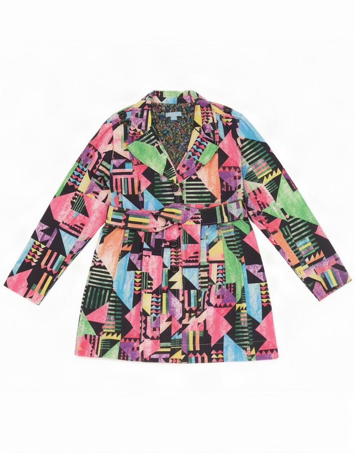 Joe Browns Trench Coat til kvinder UK 16 Large Multicolored Geometrisk Polyester