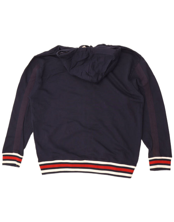 Fila Hættetrøje med lynlås til mænd IT 52 Large Navy Blue Colourblock Bomuld