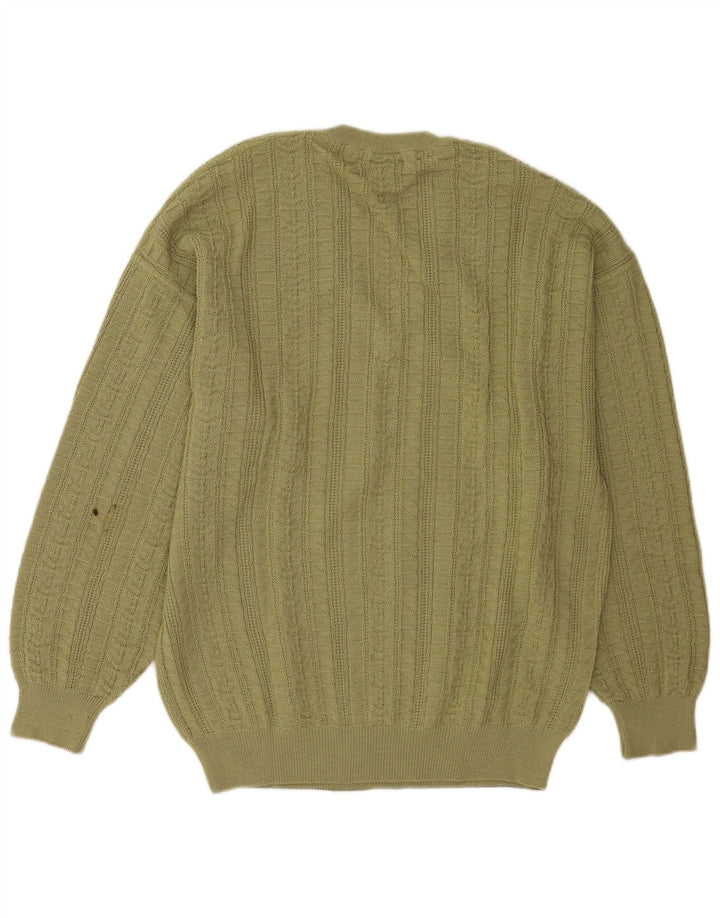 Il Granchio Herre V-hals sweater Stor grøn uld