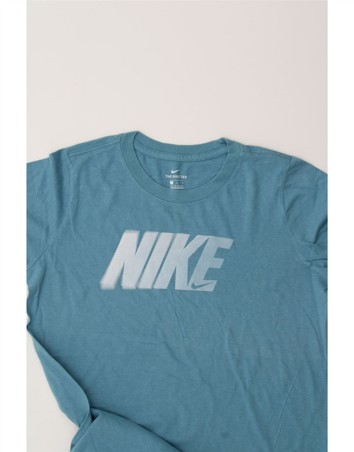 NIKE Womens Graphic T-Shirt Top UK 14 Large Blue Vintage Nike and Second-Hand Nike from Messina Hembry 