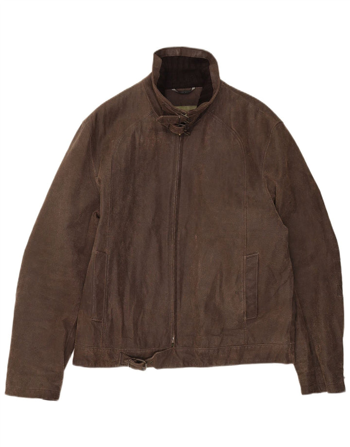 Basic Herre Læderjakke IT 52 XL Brun Læder