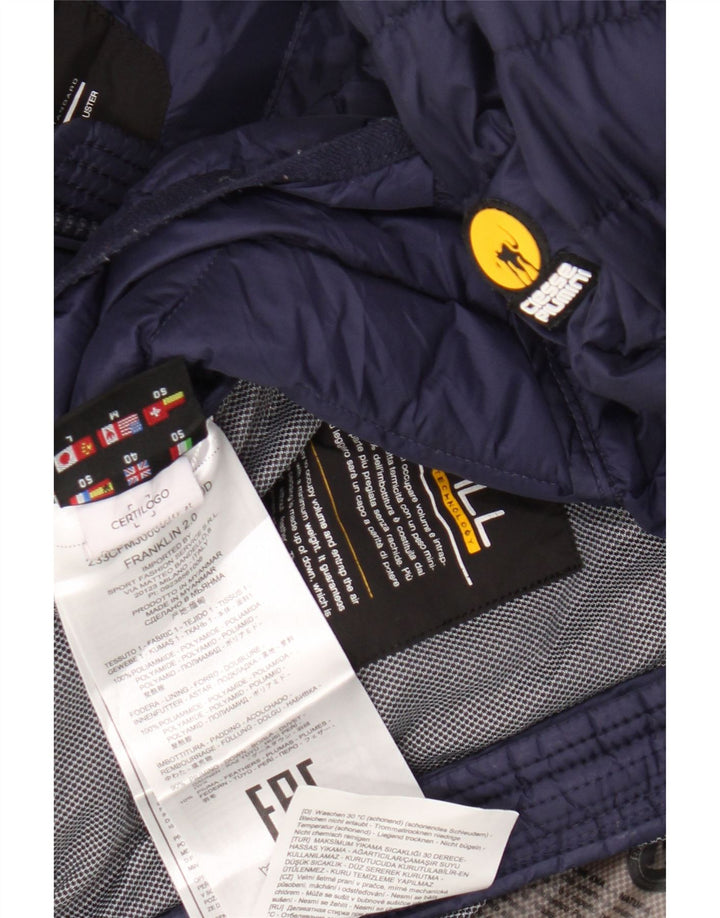 Ciesse Piumini Herre hættepolstret jakke UK 40 Mellem marineblå polyamid