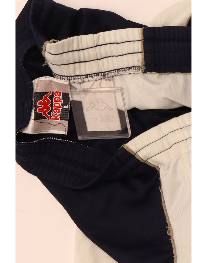 KAPPA Træningsdragt bukser til mænd Large Navy Blue Colourblock Polyester