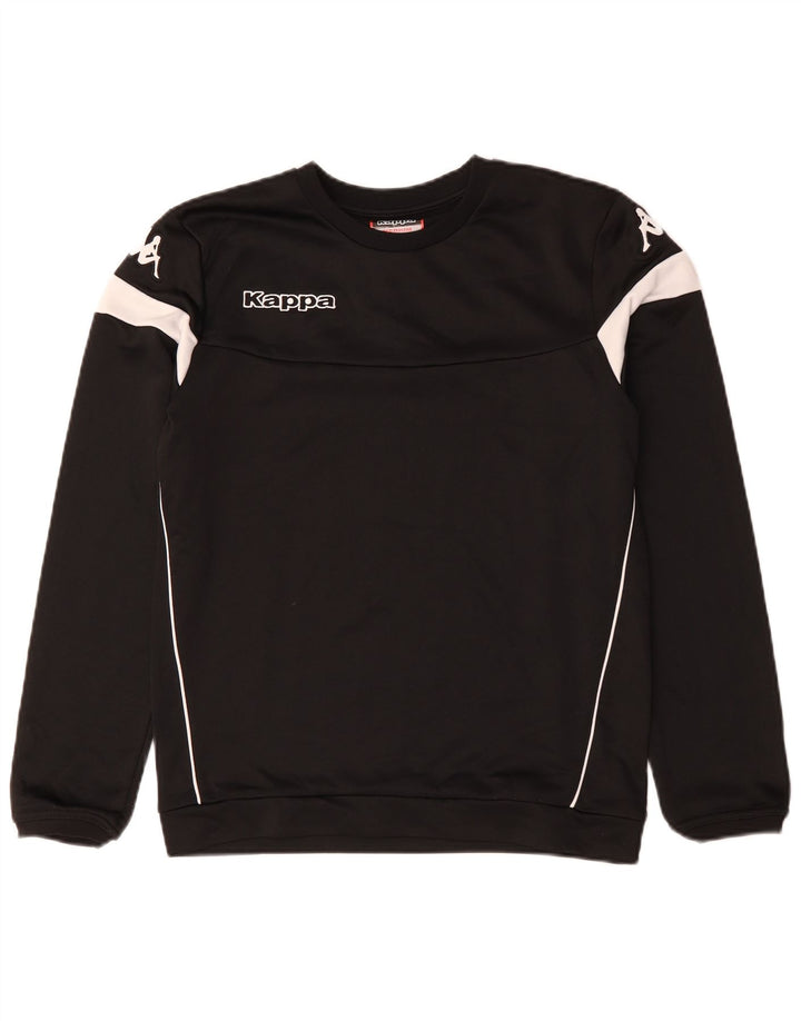 Kappa Herre grafisk sweatshirt Jumper Medium Sort Colourblock Polyester