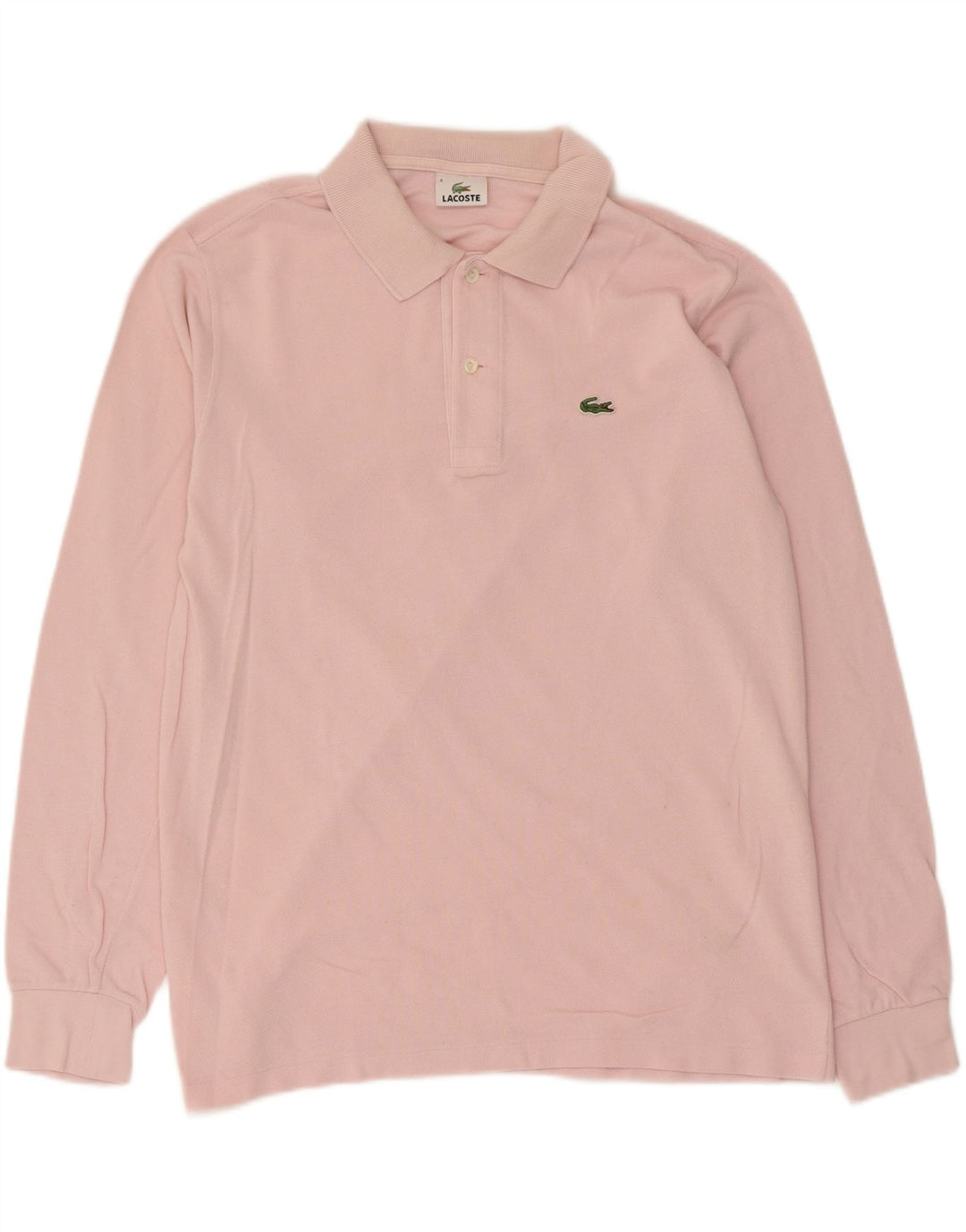 Lacoste Langærmet Poloskjorte til mænd Størrelse 4 Medium Pink Bomuld