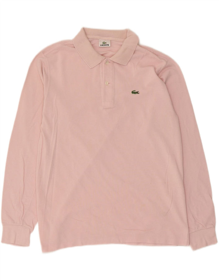 Lacoste Langærmet Poloskjorte til mænd Størrelse 4 Medium Pink Bomuld