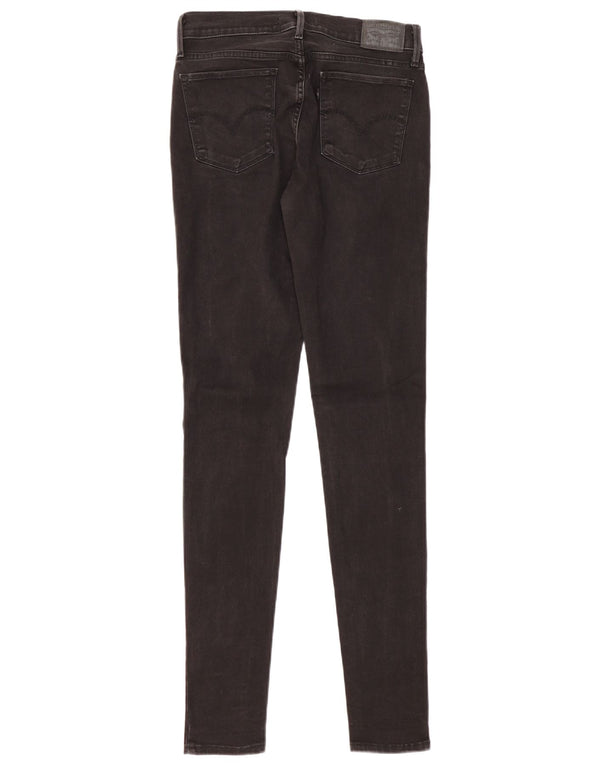 Levi's Womens 710 Super Skinny Jeans W29 L34 Black Cotton