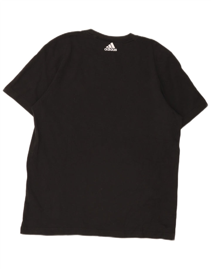 Adidas Grafisk T-shirt top til mænd, stor sort bomuld