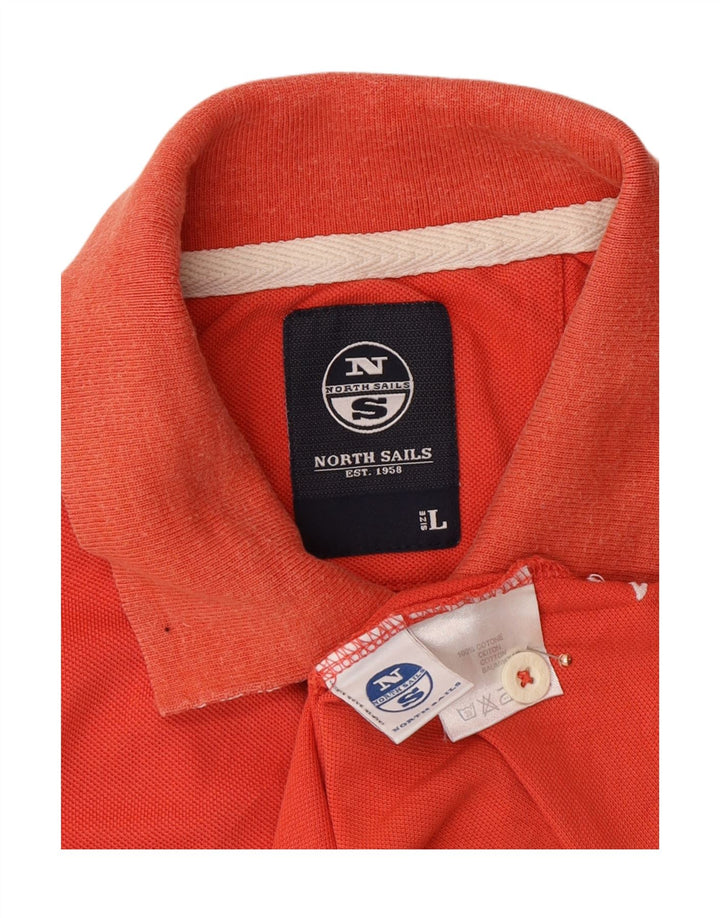 North Sails Herre Grafisk Polo Shirt Stor Orange Bomuld