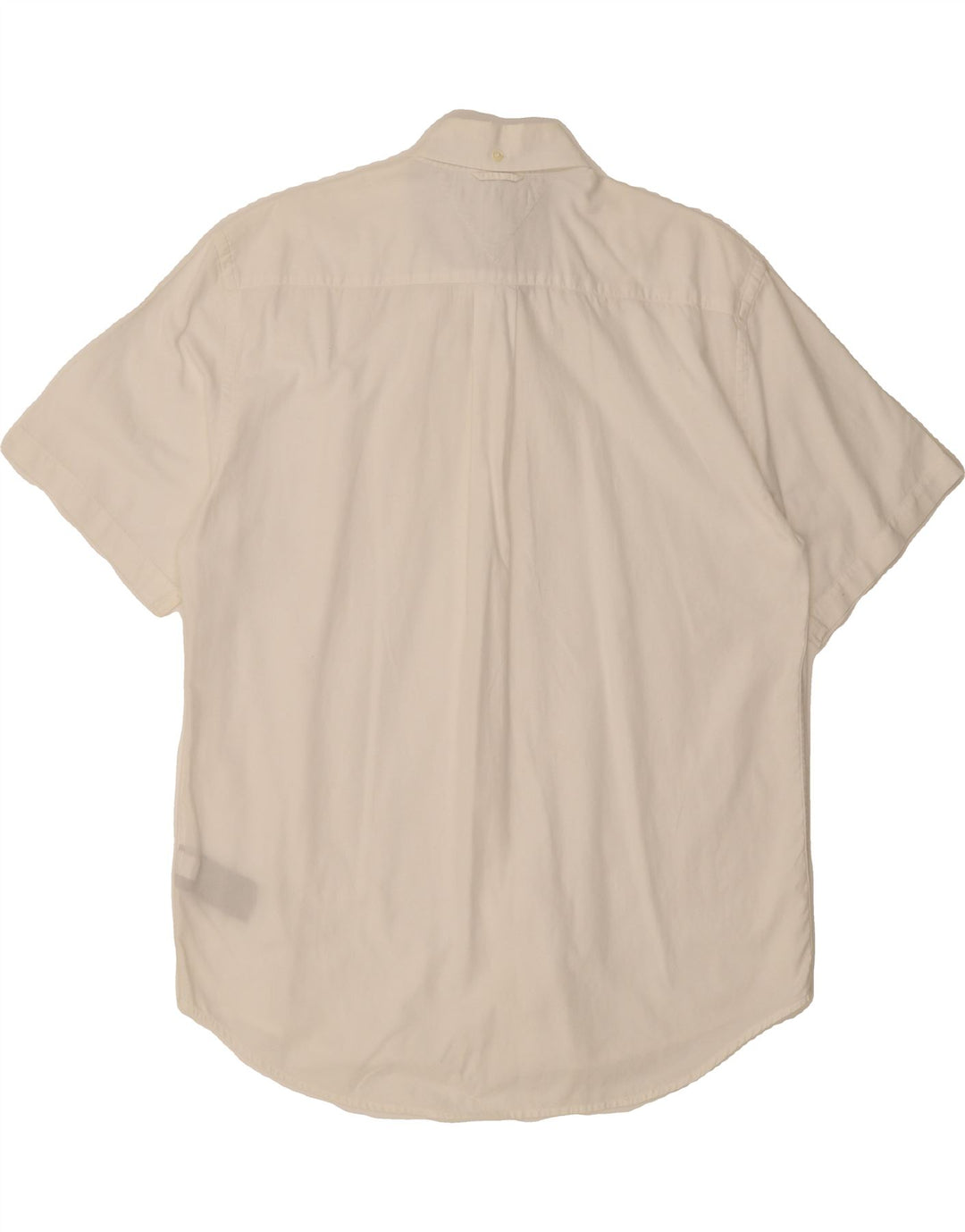 TOMMY HILFIGER Mens Short Sleeve Shirt Large White Cotton Vintage Tommy Hilfiger and Second-Hand Tommy Hilfiger from Messina Hembry 