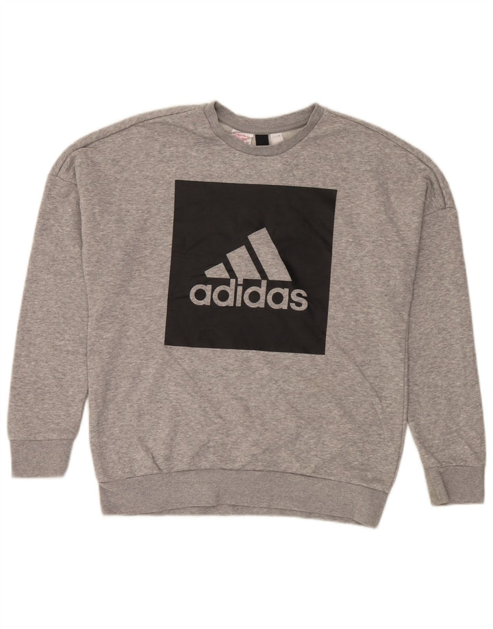 Adidas Graphic Sweatshirt Jumper til drenge 13-14 år Grå bomuld